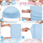 Lumina 3 Pcs Bear Arch Cover Gender Reveal Backdrop Pink Blue - Image 3