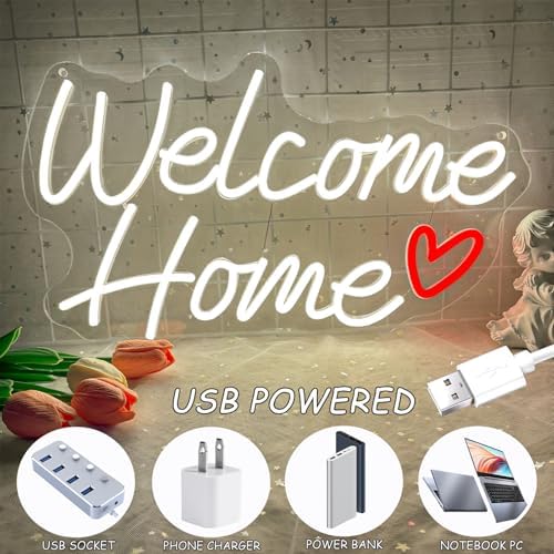 Welcome Home Neon Sign Dimmable Welcome Led Neon Signs for Wall Decor - Image 6