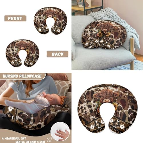 Highland Cow Sunflower Boho Carseat Canopy for Babies Multi-use Nursing Carseat Canopy Nursing Pillow Cover for Baby Boy Girl Breastfeeding Essentials - Image 3