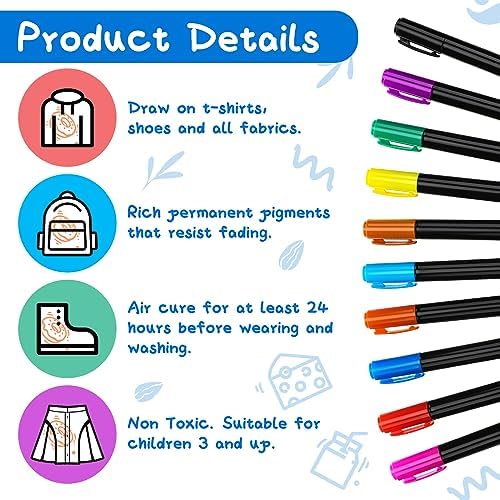 Chuarry 43 Pcs DIY Baby Bibs Decorating Kit 8 Bodysuits 8 Pcs 2 Ply White Bibs 10 Fabric Markers 16 Stencils Baby Shower Sign (Woodland Animals) - Image 3