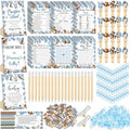 Sherr 476 Pcs Blue Cowboy Baby Shower Game, 9 Styles Baby Shower Activities by Sherr