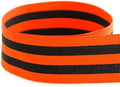 USA | American Made 1-1/2" Orange & Black Taffy Striped Grosgrain Ribbon 50 Yards by TheRibbonFactory%C2%AE