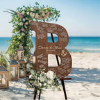 Wedding Guest Book Alternative Wooden Letter Personalized, Custom Initial Wedding Guest Book Alternative with Names | Wedding Guestbook for Guests to Sign, Letter Guest Book Wedding Reception - Image 6