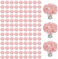 AVIVIHO 105pcs Blush Fake Flowers Hydrangea Artificial Flowers Bulk (Not Squished, No Steaming Need) Silk Flowers with Stems for Wedding Decor,Home,Baby Shower,Table Centerpieces Decoration by Aviviho