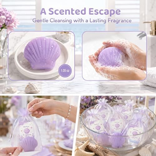 Baby Shower Favors Packs Baptism Thank You Gifts for Guests Soap Party Wedding Souvenirs Shell Shape Mini Scented Soap - Image 6