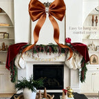 Meseey Giant Satin Bow 27x39 Inch Extra Large Decorative Bow for Christmas Tree Topper,Party,Home Wall,Baby Shower & Birthday Decor(Brown) - Image 6