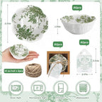 Teenyyou 80 Pack Wedding Favors for Guests Small Ceramic Bowls Bulk Gifts Set 3.3 Inch Sage Green Verdure Design Mini Dipping Bowl Sauce Dish with Cards Box for Party Shower Favor Souvenir - Image 2