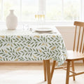 H.VERSAILTEX Linen Table Cloths Floral Printed Tablecloth Spill-Proof Waterproof Table Cover for Dining Buffet Feature Soft and Thick Fabric Wrinkle Free, 60 x 120 Inch, Adela Botanical Motif - Sage by HVERSAILTEX
