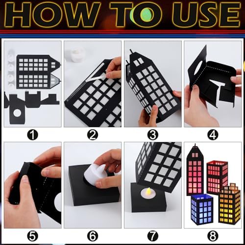 Rossesay 12 Pcs Hero City Lantern Table Centerpiece for Hero Party Decor - Image 4
