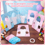 Shyyween 6 Sets Baby Shower Game Feed the Baby Blue Pink Gender Reveal Game - Image 3