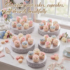 Wenqik 5 Pcs Metal Silver Cake Stand,16/14/12/10/8 in Round Cake Holder - Image 5