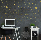 Space Name wall Decal/Custom Name Sticker/Personalized Stars/Baby Name Decal/Kids Name/Galaxy/Constellation/Boys Room/Zodiac - Image 3