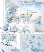 Little Pumpkin Baby Shower Decorations Party Supplies Blue - Image 4