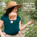 KeaBabies Baby Wrap Carrier, All in 1 Original Baby Carrier (Peacock Green) - Image 6