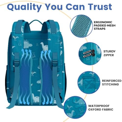 PILLANI Baby Diaper Bag Backpack - Large Waterproof Travel Diaper Bag for Boys & Girls, 16 Organizer Pockets with Changing Pad, Insulated Bottle Pockets & Stroller Straps, Baby Shower Gifts, Dinosaur - Image 4