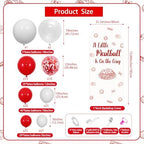 Meatball Baby Shower Decorations a Little Meatball Is on the Way Arch Backdrop Covers 6ft Balloon Garland Arch Kit Red Spaghetti Holy Cannoli Decorations for Italian Food Pasta Baby Shower Supplies - Image 4