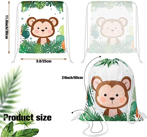 Ferraycle 60 Pack Safari Jungle Animal Drawstring Bags, Kids Party Favors - Image 3