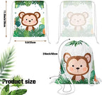 Ferraycle 30 Pack Safari Drawstring Bags Animals Jungle Gift Party Favors Wildlife Goodie Treat Bags for Holiday Birthday Christmas Party Baby Shower, 9.8 x 11.8 Inch - Image 3