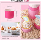 Havawish 250 Pcs Colorful Paper Baking Cups Cupcake Baking Cups 2.4 Inches Muffin Liners Scalloped Cupcake for Wedding Birthday Baby Shower Party Accessories - Image 2
