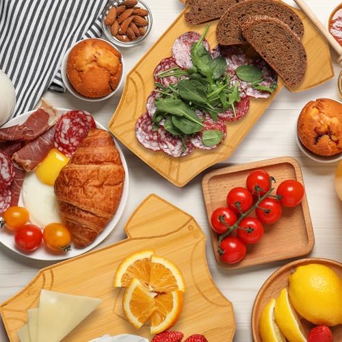 43 Pcs Baby Shower Game Prizes for Winners 6 Sets Baby Shower Prizes for Game Player with Bamboo Cheese Board Oak Knife Fork Placemats Artificial Eucalyptus Stems Tags Bags - Image 3
