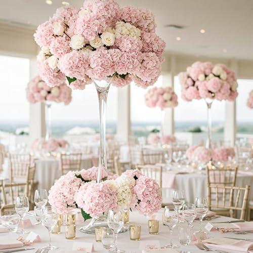 Auihiay 404Pcs Hydrangea Artificial Flowers Bulk, Faux Hydrangea Flowers - Image 2