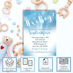 Amanda Creation Custom Baby Shower Invites Watercolor Baby Shower Invitation 20 5x7 Custom Personalized Invites With Envelopes - Image 2