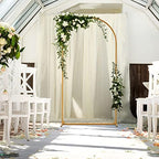 Outvita 6.6ft Wedding Arch, Metal Backdrop Stand Wedding Ballon Arch Frame Decoration Support Stand for Ceremony Indoor Outdoor Party Event Baby Shower - Image 6