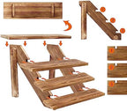 SwallowLiving Wooden Rustic Cupcake Stand for 24 Cupcakes, Stepped Wood Display Stand for Weddings, Tiered Party Table Display Riser for Food , Dessert, Cookie, Decor, Craft Show, Burnt - Image 5