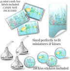 Amanda Creation Sea Turtle Baby Shower Bundle for 20, Little Hatchling Invitations, Diaper Raffle, Book Request Cards, Stickers & Labels - Image 5