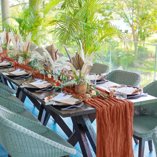 24 Pack Terracotta 10Ft Cheesecloth Table Runner - Image 6