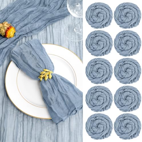 fani 60 Pack Gauze Cheesecloth Napkins, 20 x 20 in, Dusty Blue by fani