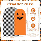 Set of 2 Halloween Black Orange Arch Backdrop Cover (7.2ft, 6ft) - Image 5