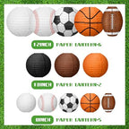 Bencailor 13 Pcs Sports Paper Lanterns Hanging Decorations, Simple - Image 3