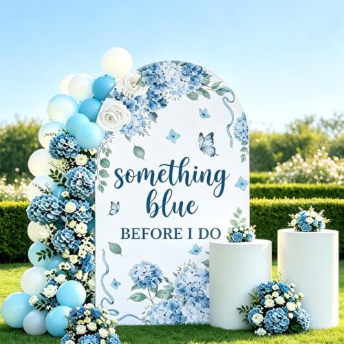 Something Blue Before i Do Bridal Shower Arch Backdrop 7.2 FT - Image 3