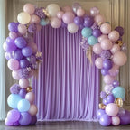 Wokceer Lavender Purple Backdrop Curtain Drapes for Parties, 3Pack 10x8FT - Image 6