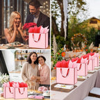 Addblu 24 Pack Pink Large Gift Bags with Handles & 72 Tissue Papers - Image 3