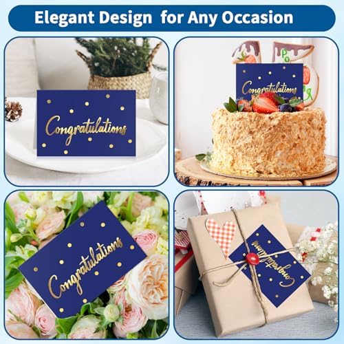 200 PCS Congratulations Cards with Envelopes, 4x6 Inch Gold Foil Lettering - Image 6