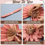 ForraFun 36 Pcs Boho Giant Paper Flowers Decoration for Wall Sizes 10" to 24'' Tissue Paper Pom Poms in 5 Flowers Wall Mexican Backdrop Decor for Birthday Wedding Baby Shower Bridal Shower Party - Image 6