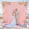 10ft x 7ft Blush Pink Backdrop Curtain for Parties Pink Wrinkle Free Backdrop Drapes Panels for Baby Shower Wedding Birthday Photo Gender Reveal Photography Polyester Fabric Background Decoration by Suppromo