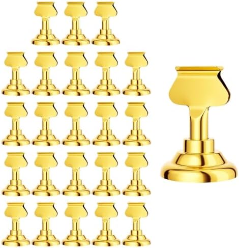 Urban Deco 24 Pieces Table Card Holder Place Card Holders 1.7 inches Gold Steel Card Holders for Photos, Food Signs, Memo Notes, Weddings, Restaurants, Birthday(Gold 24PK) by UrbanDeco