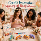 57 Pcs Baby Shower Games Wooden Car DIY Painting Crafts Kit - Image 6