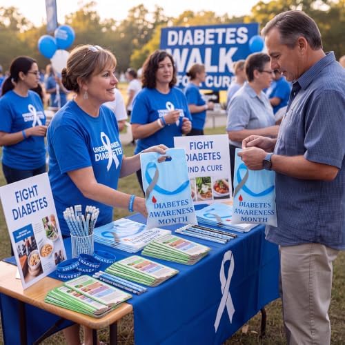 Resurhang 200 Pcs Diabetes Awareness Assorted Items, Blue Ribbon Gift Favor - Image 6