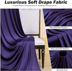 20x12 ft Deep Purple Backdrop Curtains for Weddings, Birthdays and Photos - Image 3