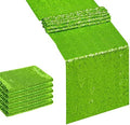 6PCS 12x72 Inch Sequin Table Runner Light Green Glitter Table Runner for Party, Wedding, Bridal Baby Shower, Event Decorations（6PCS, 12x72 Inch, Light Green） by Hahuho