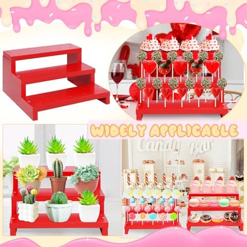 Wooden Cake Pop Stand, 2 Pcs 33 Hole Lollipop Holder for Wedding Birthday - Image 4