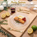 175PCS Clear Plastic Plates for 25 Guests, Disposable Plates for Party, Heavy Duty Disposable Plate Set Include: 25 Dinner Plates, 25 Dessert Plates, 25 Cups and Cutlery for Wedding & Party - Image 3