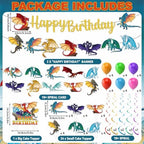 178Pcs Dragon Birthday Party Supplies Set Fantasy Dragon Knight Decoration - Image 3