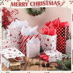 Humyoun 24 Pack Christmas Paper Gift Bags Bulk Assorted Sizes, Multicolor - Image 3