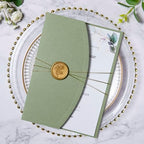 ponatia Sage Green 5x7 Wedding Invitation Envelopes Sleeves by ponatia