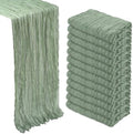 12 Pack 35 x 120 Inch Sage Green Table Runner Cheesecloth by Heneger